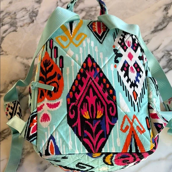 Vera Bradley Pueblo Colorful Geometric Quilted Backpack - Picture 3 of 14